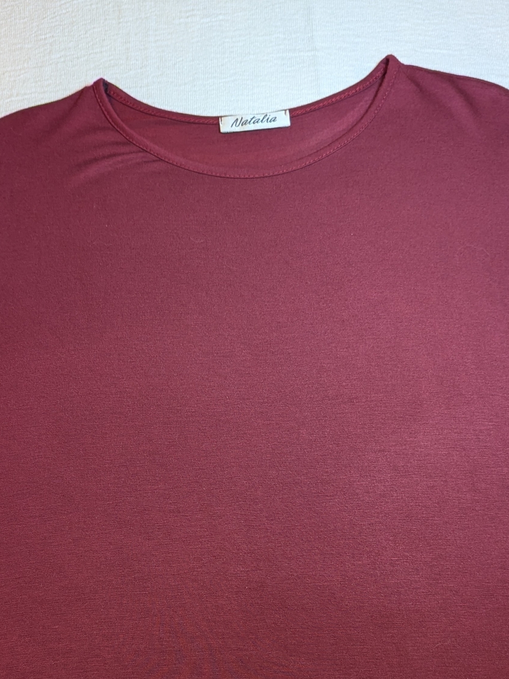 Natalia  Wine Short-Sleeve Midi Dress - Picture 5 of 9